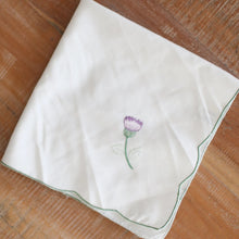 Load image into Gallery viewer, Vintage Purple Tulip Handkerchief