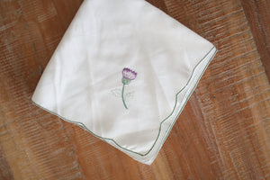 Vintage Purple Tulip Handkerchief