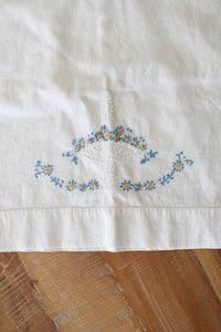 Vintage Embroidered Pillowcase