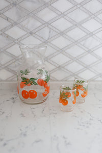 Orange Juice Decanter and Drinking Glass Set