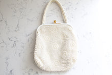 Load image into Gallery viewer, White Beaded Corde Bag
