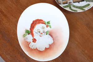 Santa Christmas Oval Plate