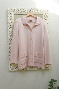 Pink Cardigan Button Down