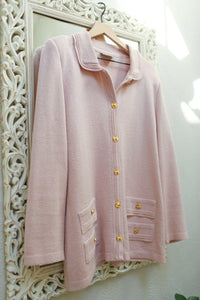 Pink Cardigan Button Down