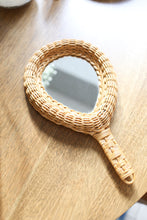 Load image into Gallery viewer, Wicker Hand Mirror