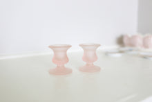 Load image into Gallery viewer, Pink Depression Glass Candlestick Holders