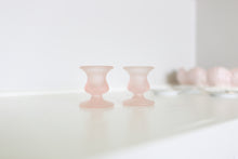 Load image into Gallery viewer, Pink Depression Glass Candlestick Holders