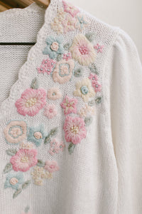 Pinks and Blues Floral Sweater