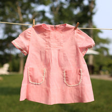 Load image into Gallery viewer, Handmade Pink Gingham Dress: 6M - 12M