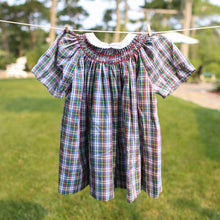 Load image into Gallery viewer, Vintage Plaid Smocked Dress: 2T - 3T