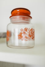 Load image into Gallery viewer, Orange Floral Butterfly Canister