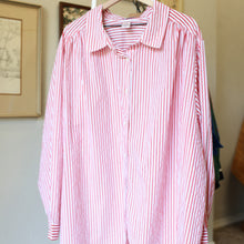 Load image into Gallery viewer, Red and White Striped Button Down