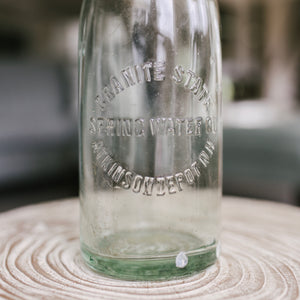 Vintage Glass Spring Water Bottle